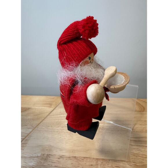 Ljungstroms Of Sweden Tomte Wooden Figure Baking with Mixing Bowl JL - Picture 2 of 12